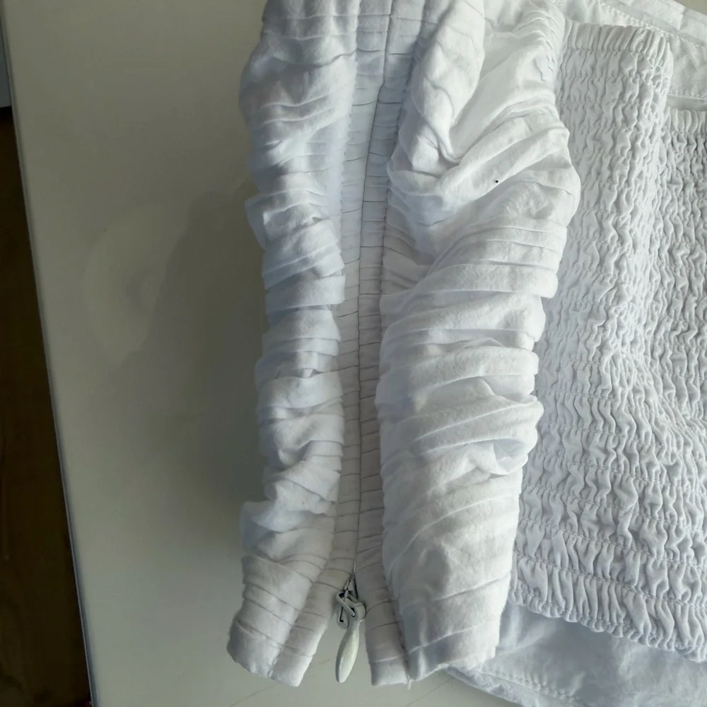 NWOT Madewell Poplin Ruched Crop Women's Top S - Picture 8 of 8